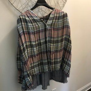Free People Oversized Large Batwing Soft Flannel